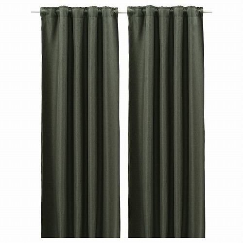 IKEA イケア 遮光カーテン(わずかに透光) 1組 ダークグリーン IKEA イケア 遮光カーテン(わずかに透光) 1組 ダークグリーン