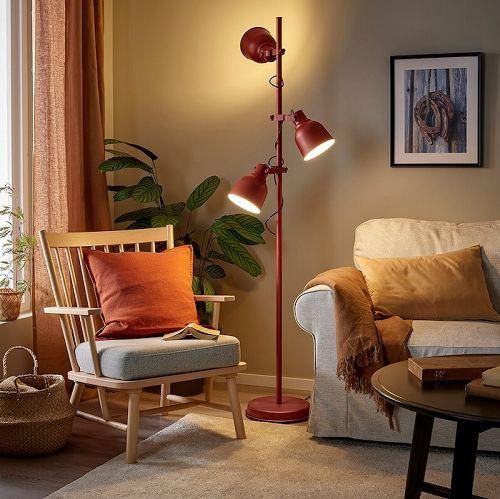 IKEA イケア フロアランプ 3スポット ブラウンレッド m00577469 IKEA イケア フロアランプ 3スポット ブラウンレッド m00577469