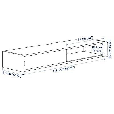 IKEA イケア メディアシェルフ ライトグレー 117x32cm IKEA イケア メディアシェルフ ライトグレー 117x32cm