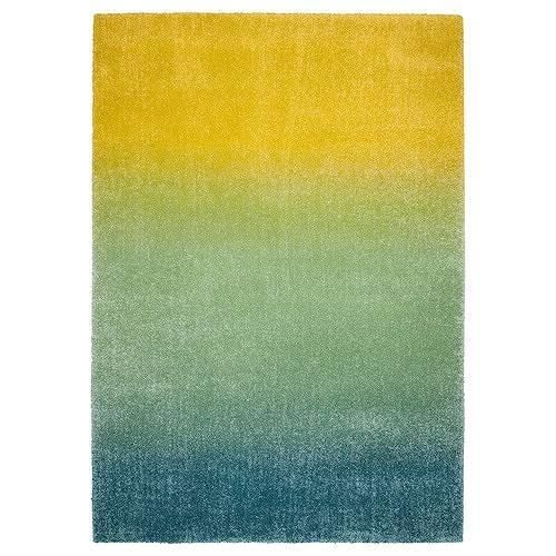 食品・日用品 半額ストア IKEA イケア ラグ パイル長 ブルー グリーン イエロー 133x195cm ラグ・カーペット