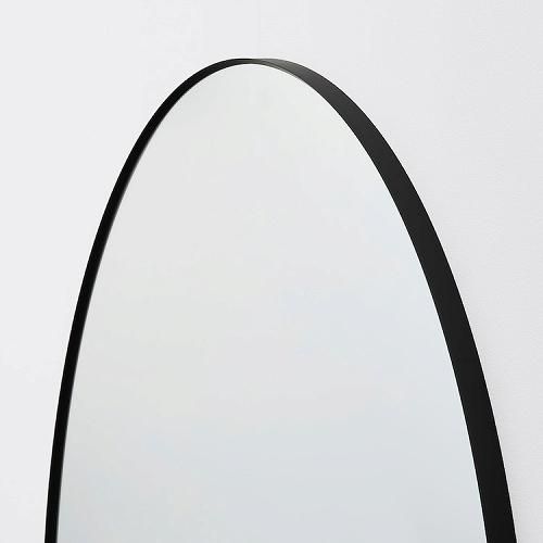 IKEA イケア ミラー ブラック黒 50cm m50590449 LINDBYN