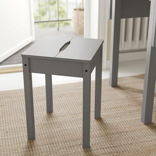 IKEA イケア スツール グレー m60582156 HAUGA ハウガ - 株式