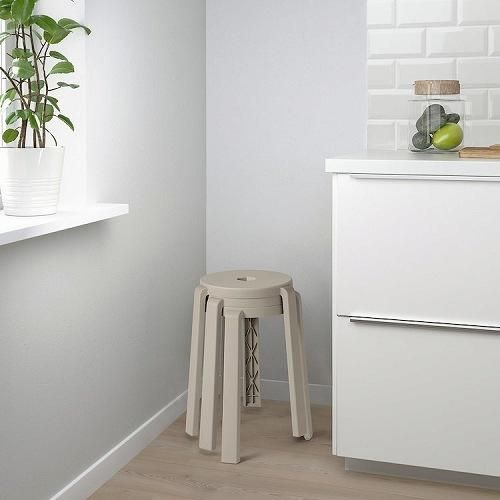 IKEA イケア スツール ベージュ m30570174 IBBARBO イッバルボー