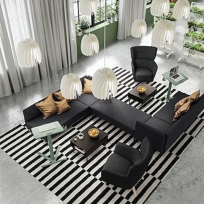 IKEA イケア ラップトップテーブル キャスター付き グリーン