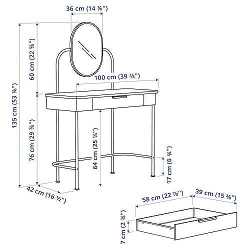 IKEA イケア ドレッサー チャコール 100x42cm big60570224