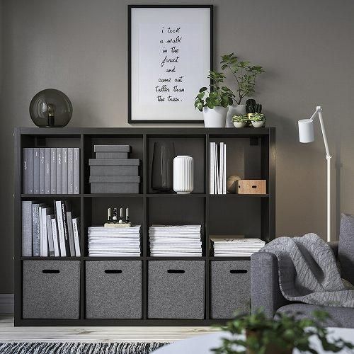 IKEA イケア ボックス グレー 33x38x33cm m30586778 BLADDRA