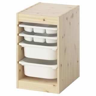 ڥåȾʡIKEA  Ǽӥ͡ ܥå ȥ쥤 ۥ磻ȥƥѥ ۥ磻 32x44x53cm m39584398 TROFAST ȥե 