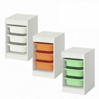 ڥåȾʡIKEA  Ǽӥ͡ ۥ磻 ܥåSx3 34x44x56cm v0064 TROFAST ȥե 