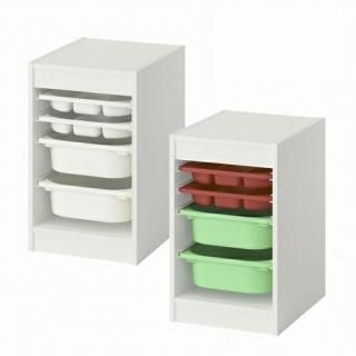 ڥåȾʡIKEA  Ǽӥ͡ ۥ磻ȥȥ쥤x2 ܥåSx2 34x44x56cm v0066 TROFAST ȥե 