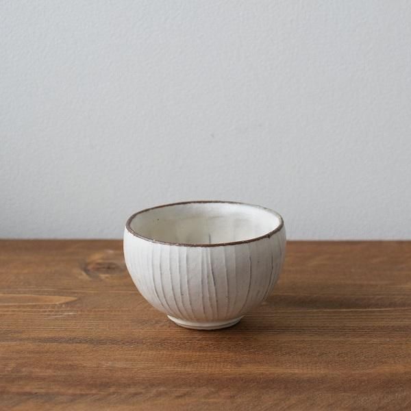 ファッション suetukuri岩崎晴彦 粉引線文丸カップ - 作家ものの器と生活雑貨 茶碗・めし碗
