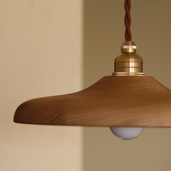 ふたば工房 井筒佳幸 木製ランプシェードφ24cm コード長80cm LED ふたば工房 井筒佳幸 木製ランプシェードφ24cm コード長80cm LED