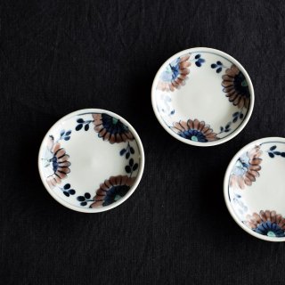 九谷青窯 高原真由美　色絵シオン 3.5寸皿 小皿