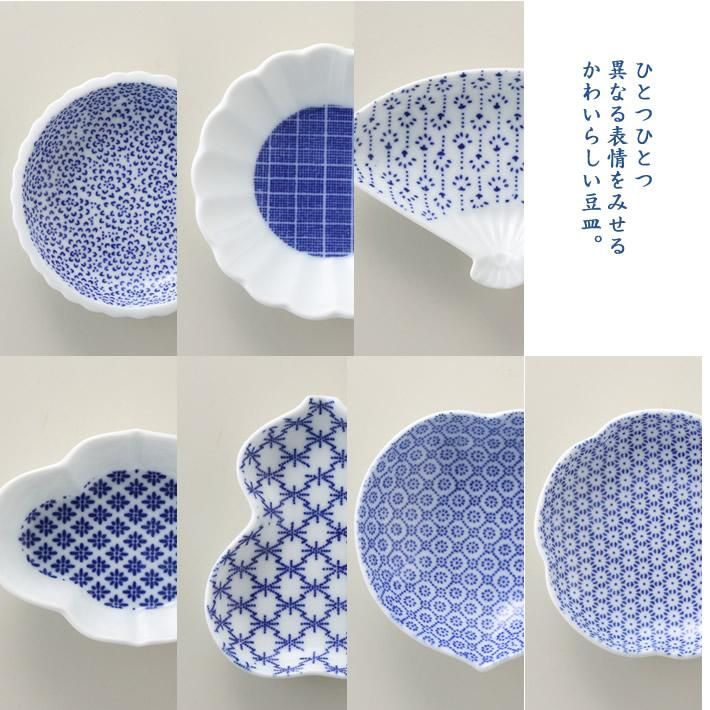 東屋 白岳窯 印判豆皿 7種 - 作家ものの器と生活雑貨 on-la-cru