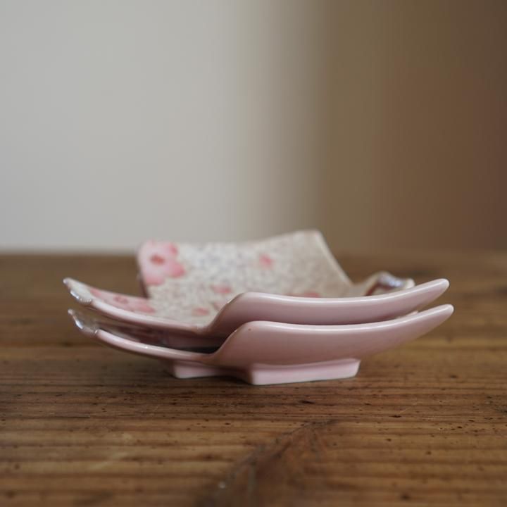 M's呉服店 着物銘々皿 虹彩桜 ［田清窯］有田焼 - 作家ものの器