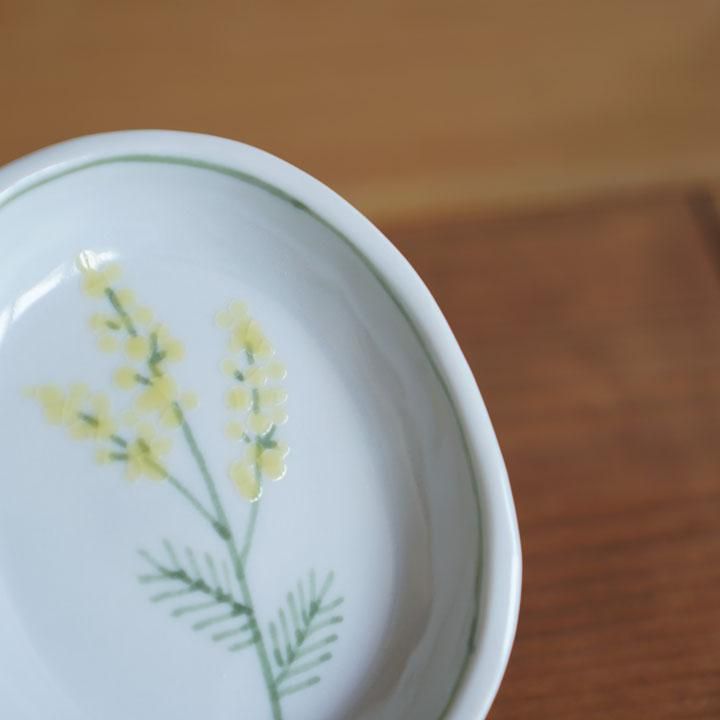 九谷青窯 高祥吾 楕円皿水玉つなぎ 青 - 作家ものの器と生活雑貨