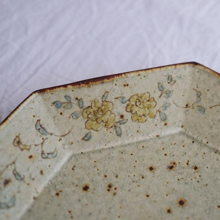 新品 市野吉記 安南手 コウホ窯　 八角皿 2枚セット ⑥オクトゴナル sizuku | 丹波篠山のコウホ窯、市野吉記さんの作品が入荷しま