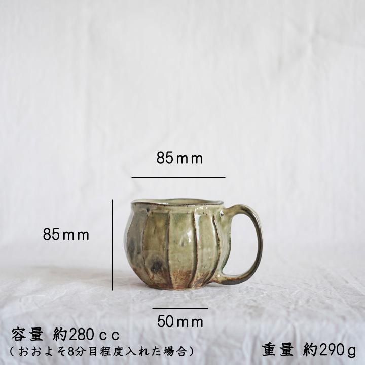 山本泰三 野浅葱面取マグカップ - 作家ものの器と生活雑貨 on-la