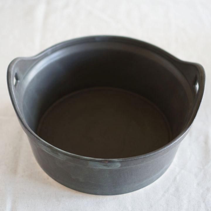 ま工房 牧田亮 取手付土鍋 大 パンダ麻の葉 - 作家ものの器と