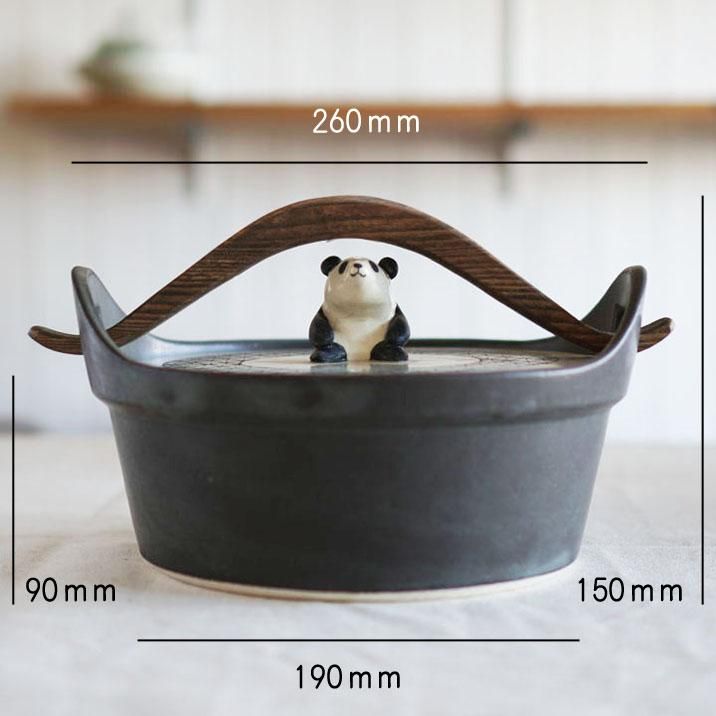 ま工房　牧田亮 取手付土鍋 小 パンダ麻の葉 ま工房 牧田亮 取手付 中 パンダ麻の葉 - 作家ものの器と生活雑貨 on