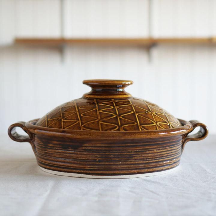 レア‼希少‼【未使用】 ま工房　牧田亮　ハリネズミ土鍋 ま工房 牧田亮 楕円土鍋 大 ノーマル - 作家ものの器と生活雑貨 on-la