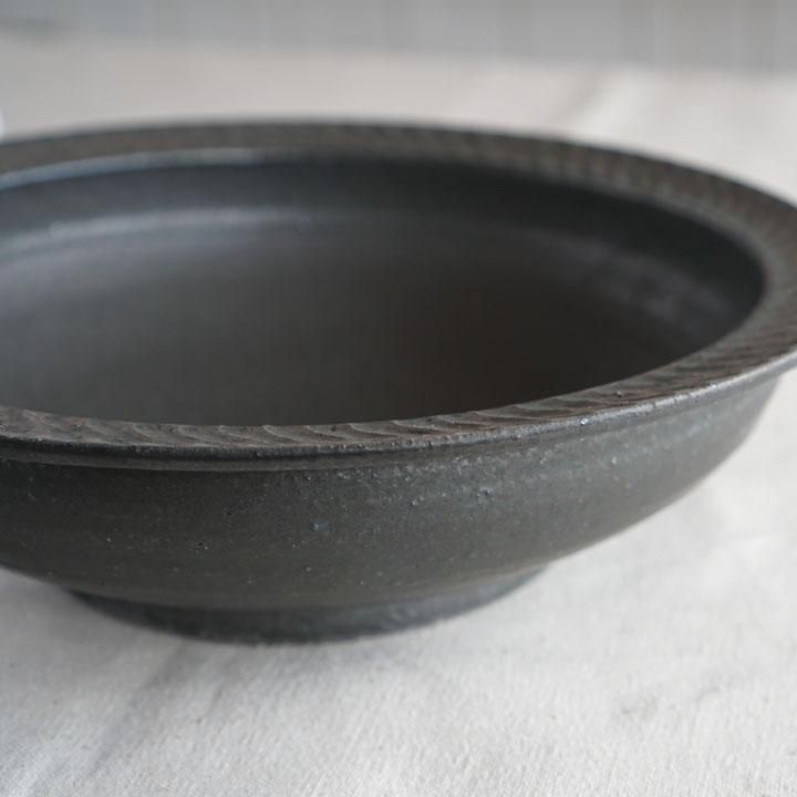 幸山窯 山本雅則 カレー皿 黒 - 作家ものの器と生活雑貨 on-la