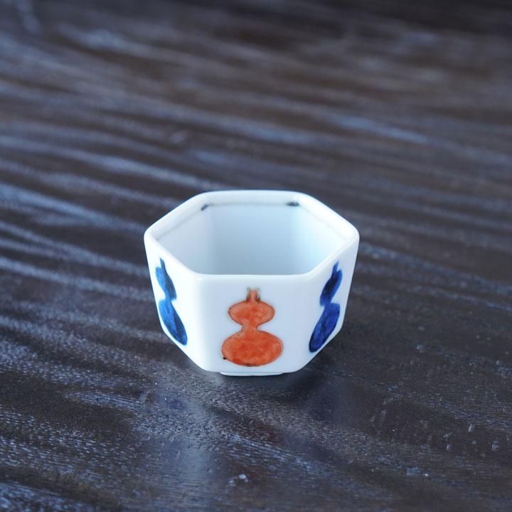 徳永遊心さん　ひょうたんの四角いお鉢3客　九谷青窯 徳永遊心さん ひょうたんの四角いお鉢3客 九谷青窯