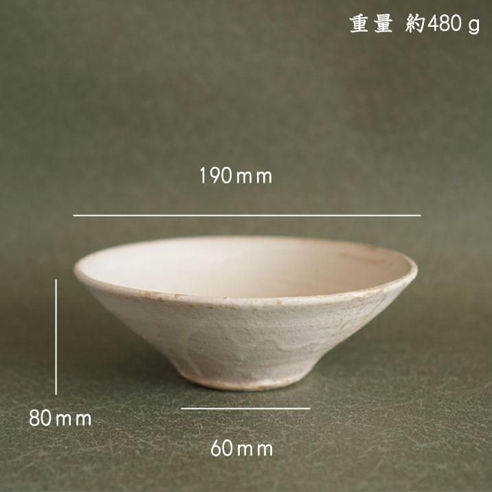 遠藤素子 すり鉢形丼サイズ 粉引き - 作家ものの器と生活雑貨 on-la