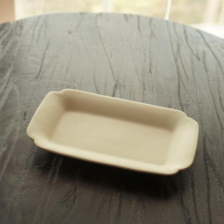 awabi ware｜角切長方皿
