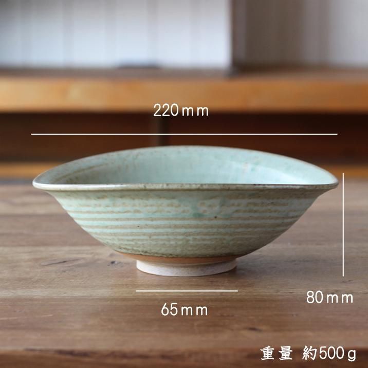 市野耕 彩色灰釉 7寸楕円鉢 - 作家ものの器と生活雑貨 on-la-cru