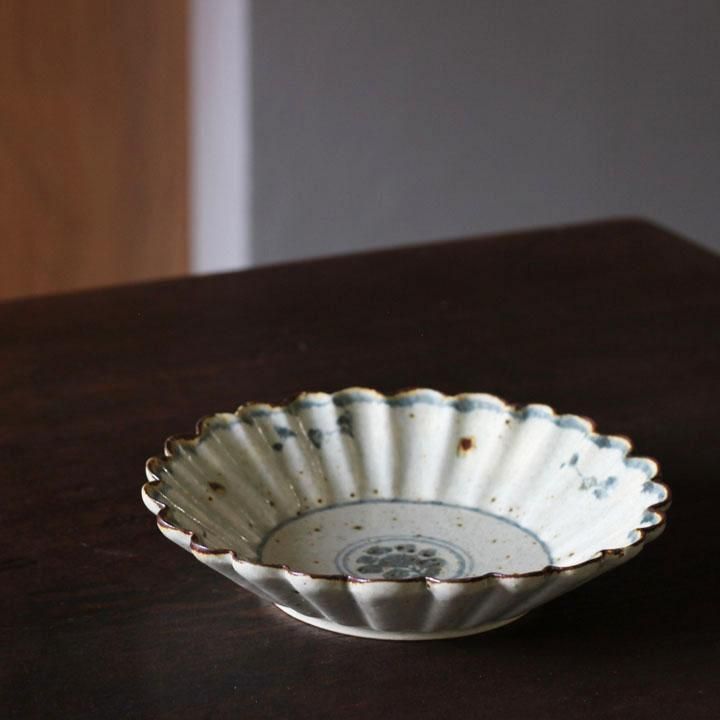 コウホ窯 市野吉記 安南手 輪花 大鉢 安南手 楕円輪花鉢／市野吉記