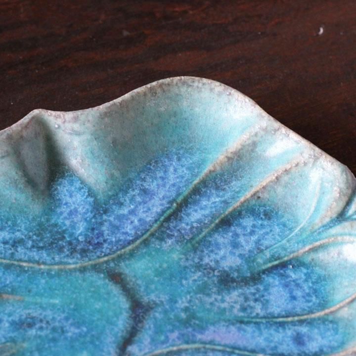 藤原純 カニパン皿 L 青 - 作家ものの器と生活雑貨 on-la-cru