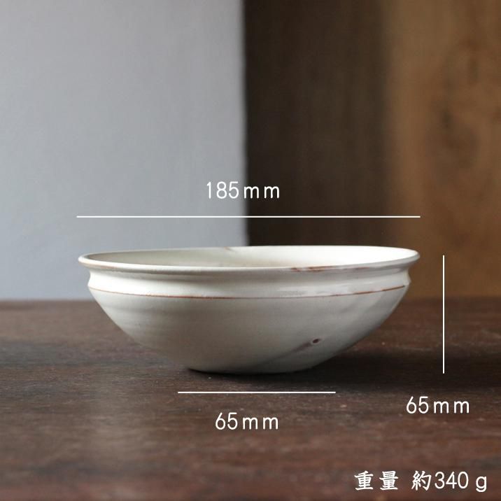 荒楽窯 荒賀文成 粉引6寸馬たらい皿【4】 - 作家ものの器と生活