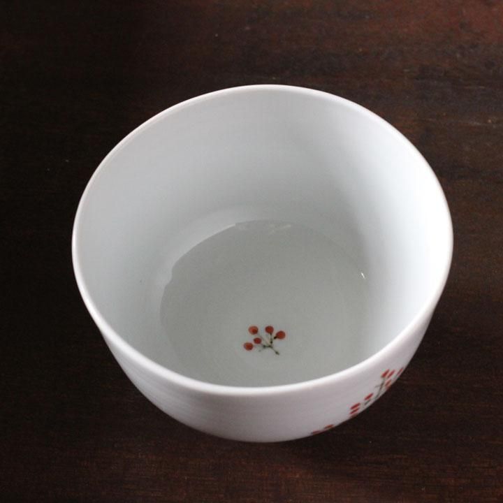 徳永遊心窯 朱入り南天 小丼 - 作家ものの器と生活雑貨 on-la