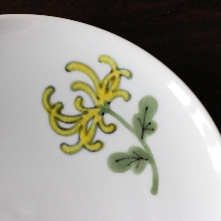 徳永遊心　色絵菊　楕円皿、七寸皿、蕎麦猪口 徳永遊心 色絵菊 楕円皿、七寸皿、蕎麦猪口 徳永 遊心