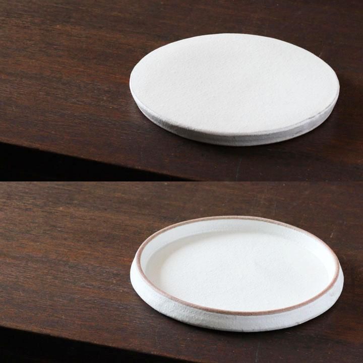 うつわ工房 熊谷雅博 白台皿 極小 - 作家ものの器と生活雑貨 on-la-cru