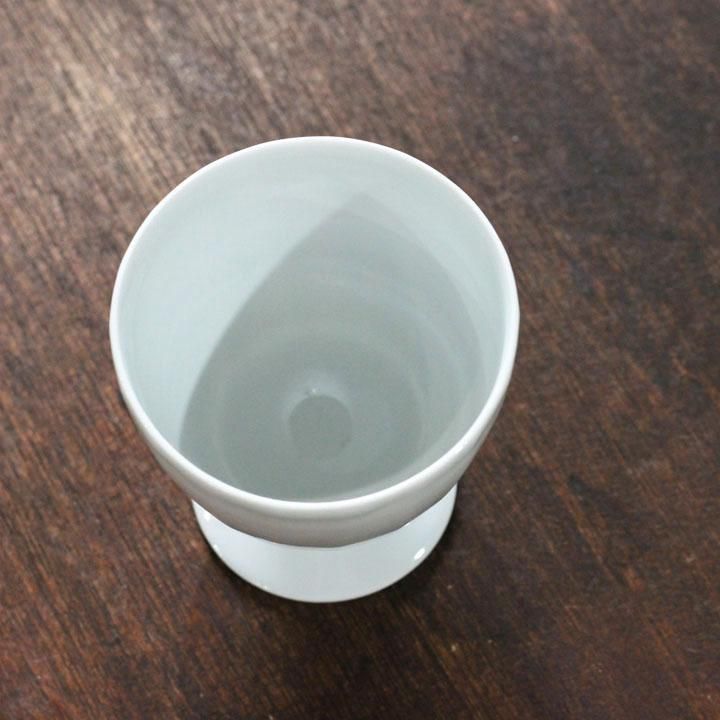 水野克俊 白磁 面取台付カップ - 作家ものの器と生活雑貨 on-la