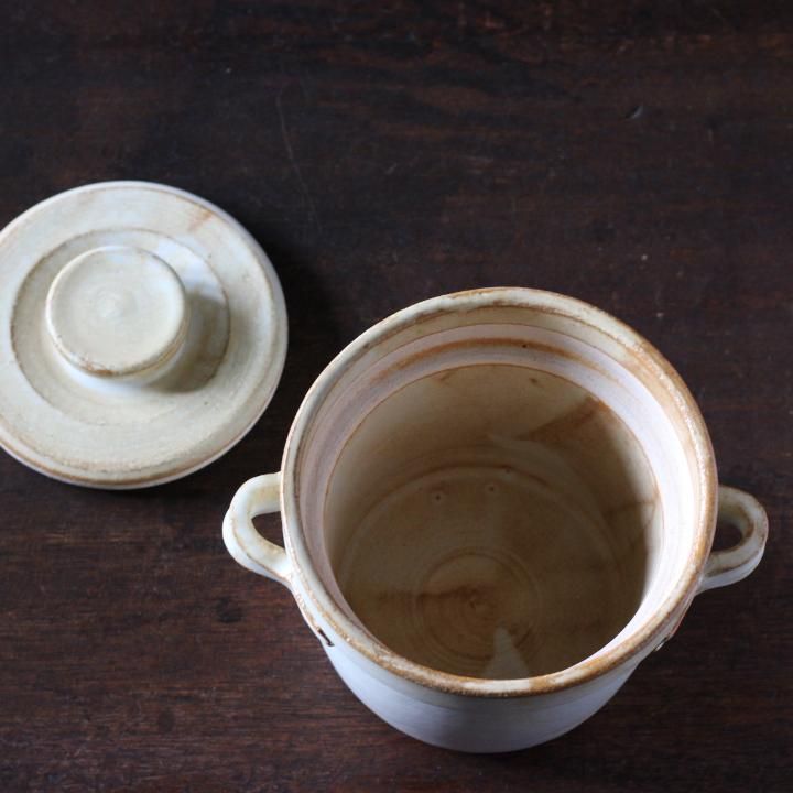 石渡磨美 炊飯土鍋 1合 白 - 作家ものの器と生活雑貨 on-la-cru 石渡磨美 炊飯土鍋 1合 白 - 作家ものの器と生活雑貨 on-la-cru