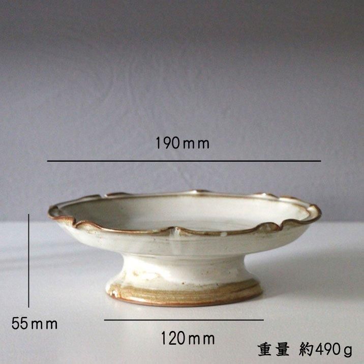 陶芸作家 石渡磨美さん 低型コンポート台 陶芸作家 石渡磨美さん 低型コンポート台 陶芸作家 石渡磨美さん