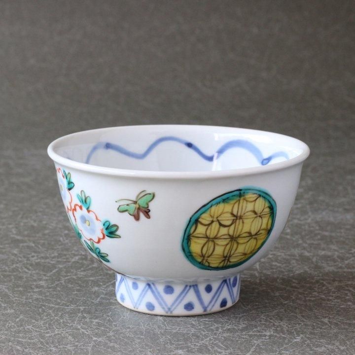 矢板緑　狐柄オーバル&飯碗 矢板緑 狐柄オーバル&飯碗