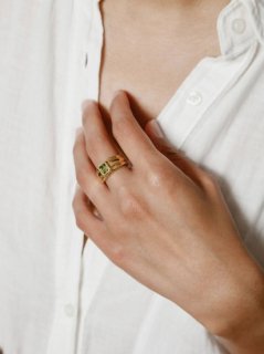 Penelope Ring in Peridot and Gold