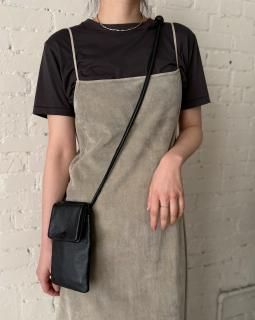 organic cotton jersey basic fit tee   PALE  GRAY / BLACKの商品画像