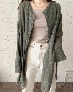 green cardigan