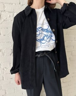 <img class='new_mark_img1' src='https://img.shop-pro.jp/img/new/icons1.gif' style='border:none;display:inline;margin:0px;padding:0px;width:auto;' />faux suede shirts blackξʲ