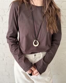 organic cotton jersey long sleeve teeの商品画像