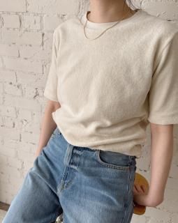 Cotton Pile Tee NATURALの商品画像