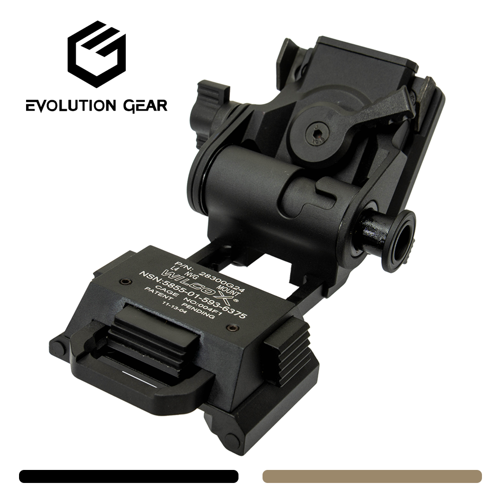 Wilcox L4 G24 タイプ NVG マウント　金属製　ブラック　PVS SOTAC GEAR WILCOXタイプ L4G24 NVG ナイトビジョン マウント