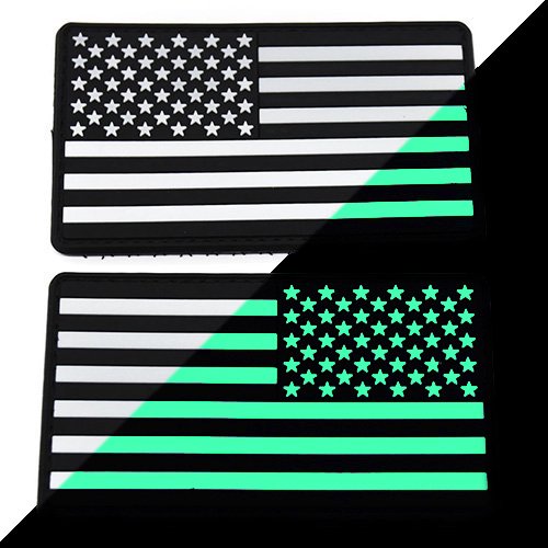 ［KTactical］US Flag ワッペン 蓄光