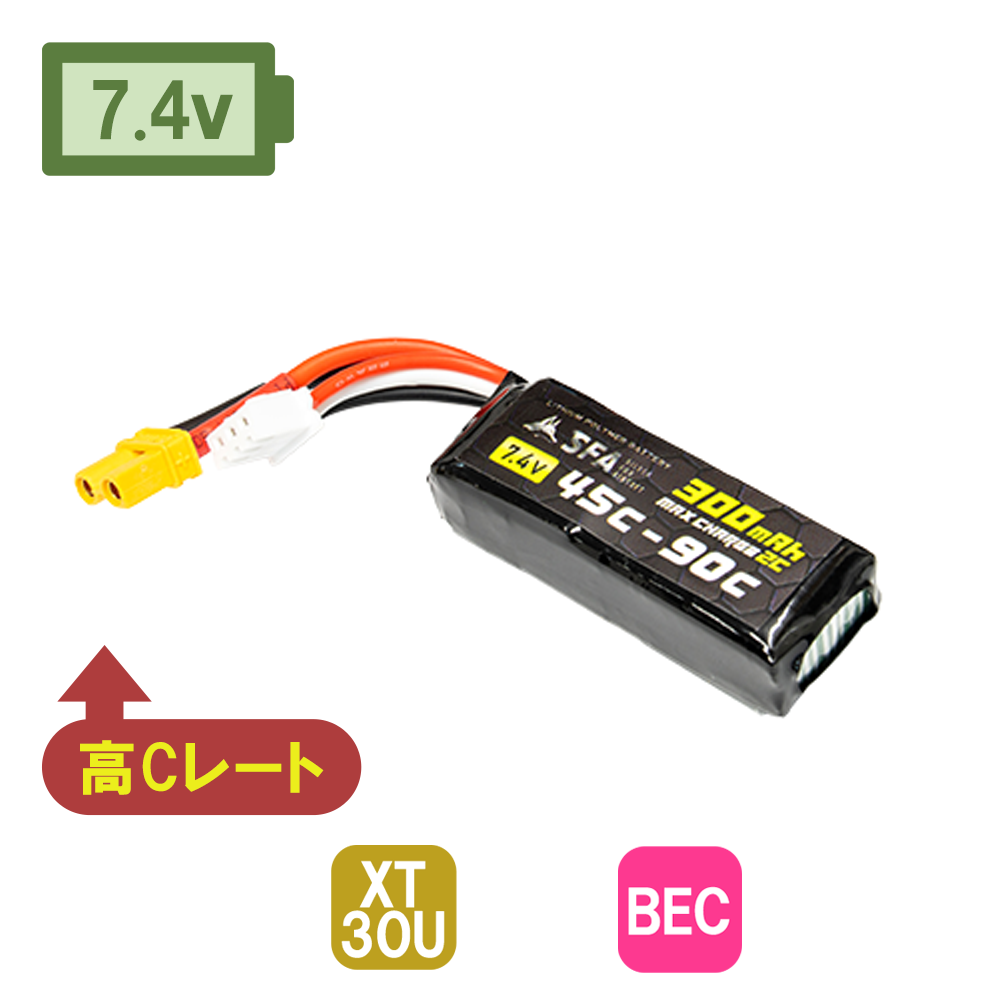 SFA7.4v 300mAh 45C-90C ݥХåƥ꡼ ťϥHPA
