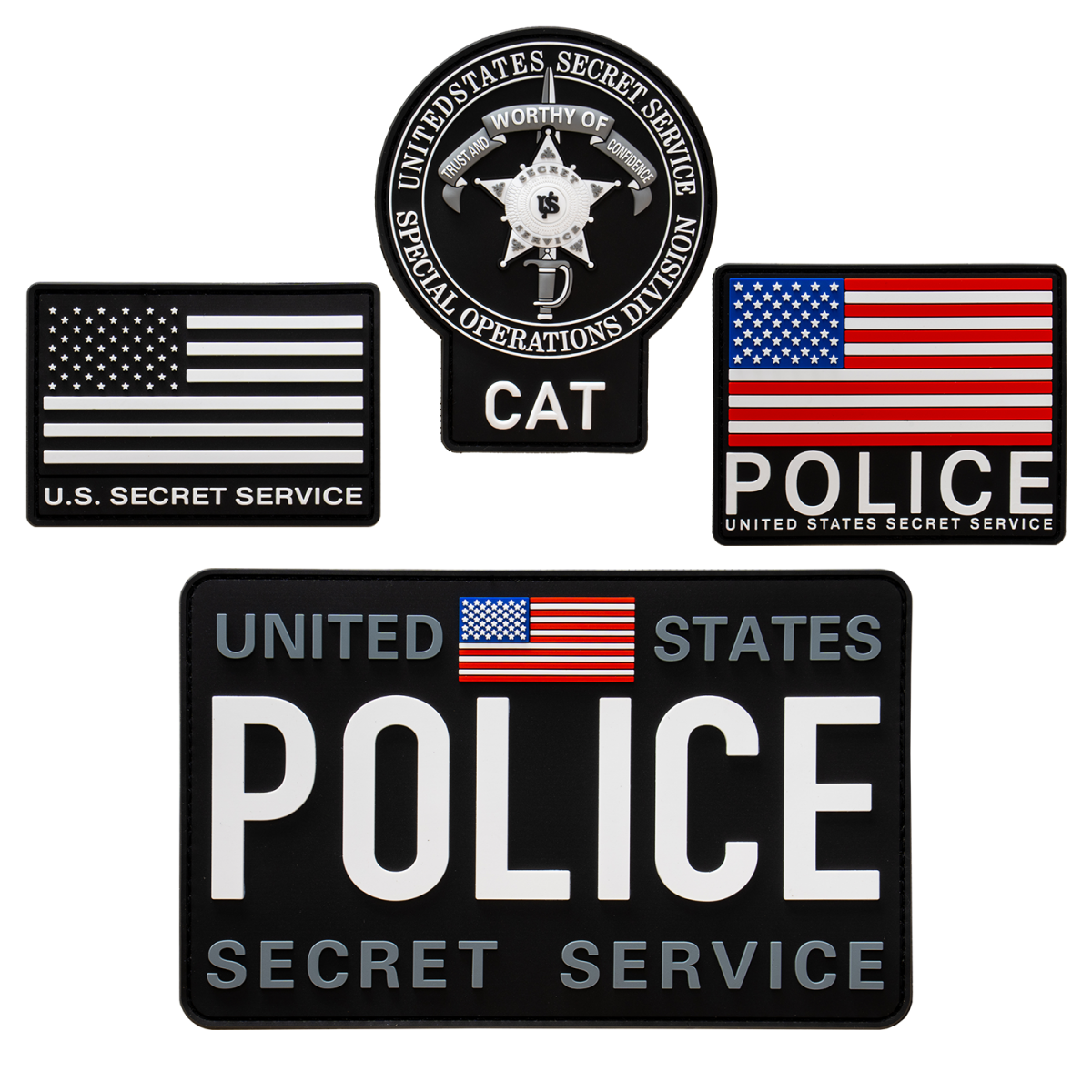 US SECRET SERVICE パネルパッチ　PVC　ベルクロ US SECRET SERVICE パネルパッチ PVC ベルクロ SECRET SERVICE