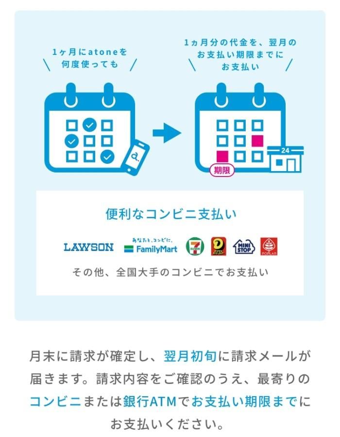 atone後払い15